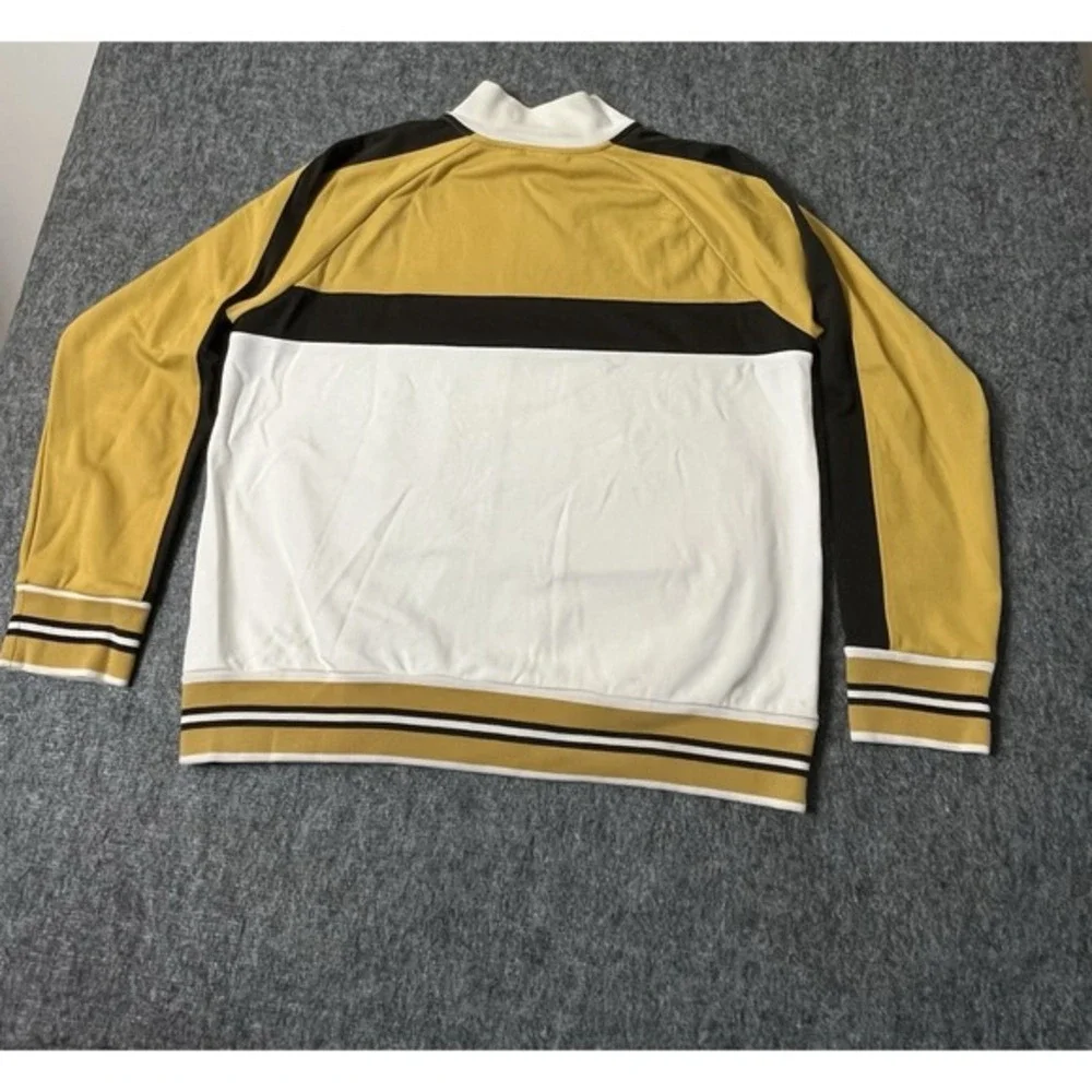 Y2K Levi's Track Jacket XL Yellow Black Full Zip‎ 2005 Streetwear Moto Style